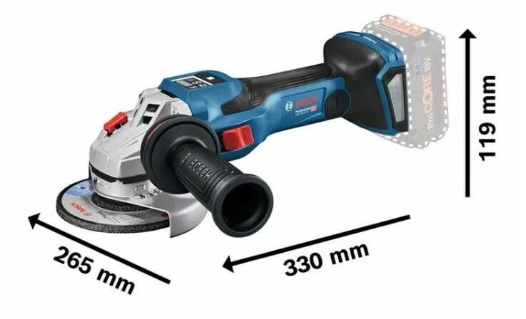 BOSCH GWS 18V-15 S Akülü Avuç Taşlama 18 Volt (Akü ve Şarj Aleti Hariç)