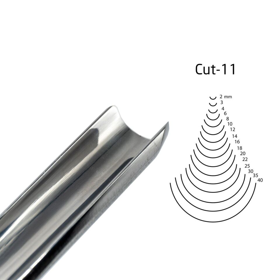 KIRSCHEN Two Cherries Düz Tip Geniş Oluklu Iskarpela 16 mm Cut11 (3111016)
