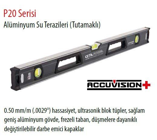 CETA ACCUVİSİON P20-060 Tutamaklı Su Terazisi 60 cm