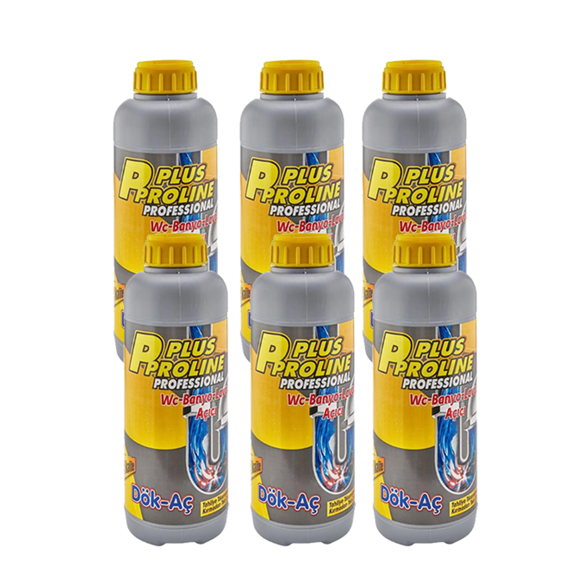 PLUS PROLİNE Dök Aç Lavabo Açıcı 2000 gr 6 Adet
