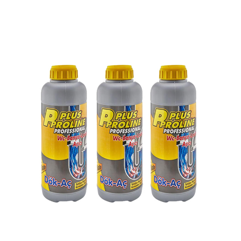 PLUS PROLİNE Dök Aç Lavabo Açıcı 2000 gr 3 Adet