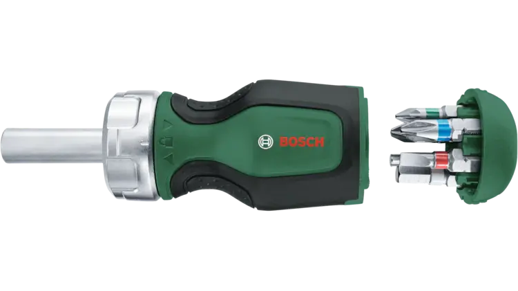 BOSCH Yeşil Cırcır Topaç Tornavida Değişebilir 6 Uçlu