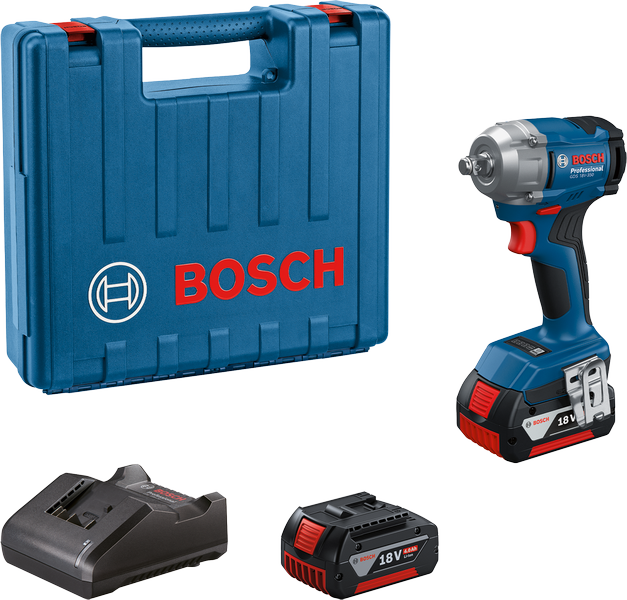 BOSCH GDS 18 V-350 Şarjlı Somun Sıkma 18 Volt 4.0 Amper Çift Akülü
