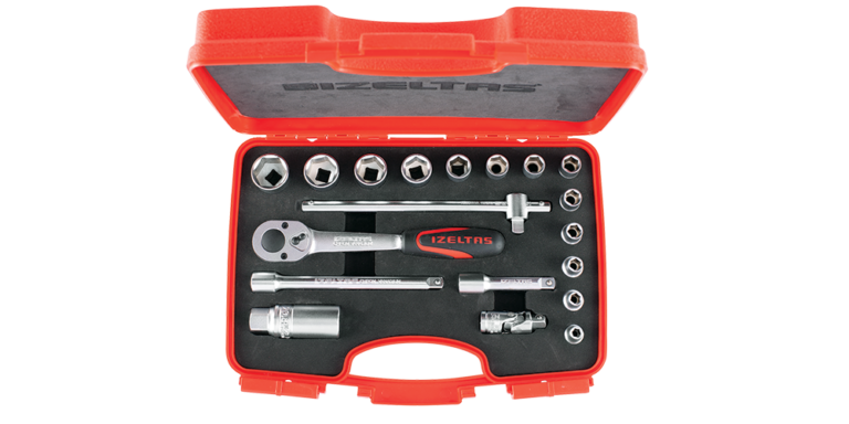 İZELTAŞ 3/8 Altı Köşe Lokma Anahtar Takımı 19 Parça (1110 00 6019)