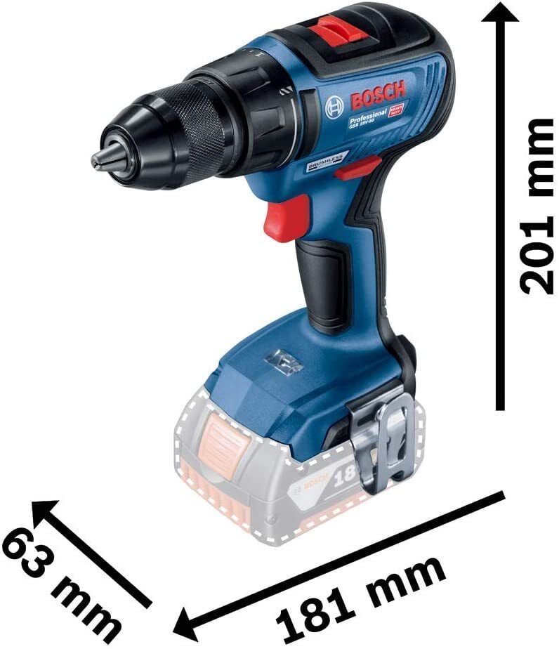 BOSCH GSR 18 V-50 Kömürsüz Motorlu Şarjlı Matkap 18 Volt 5.0 Ah Çift Akü