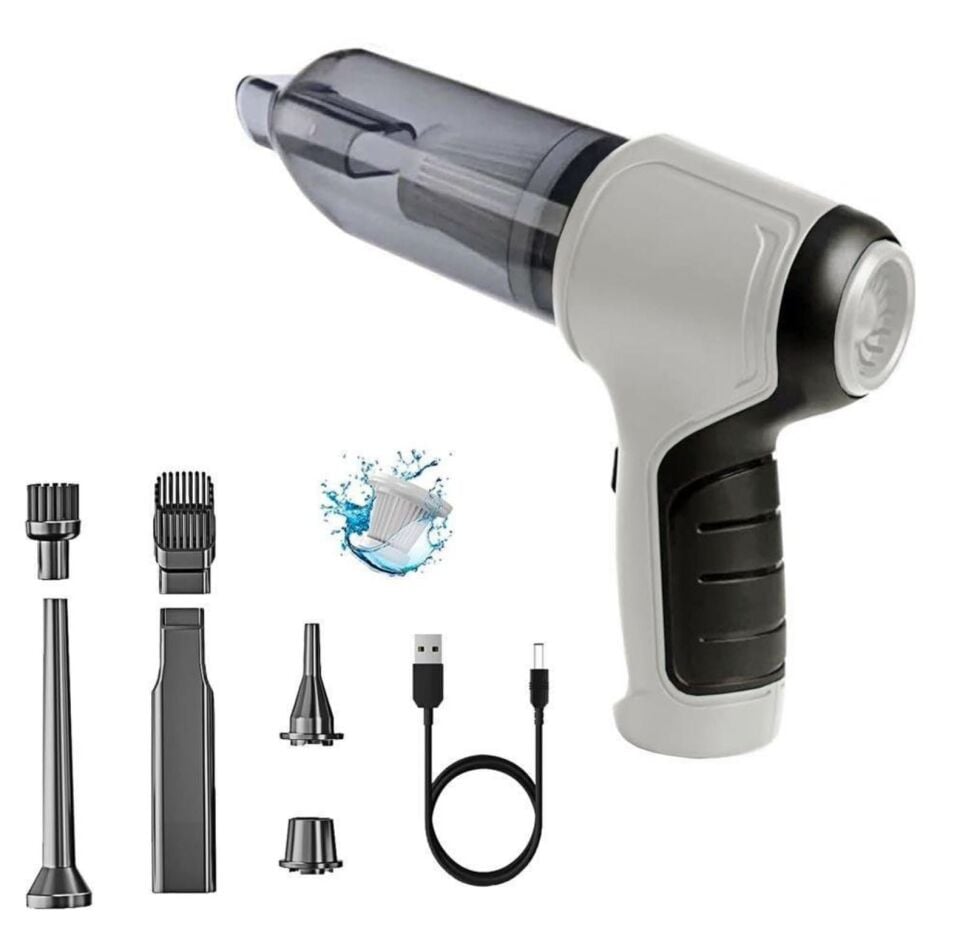 Dinamic HL-107 Çok Fonksiyonlu Pratik USB Şarjlı Araç Süpürgesi