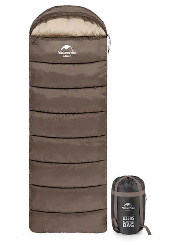 NATUREHIKE U350S Kapüşonlu Uyku Tulumu -17 Derece (Kahverengi-Sol)