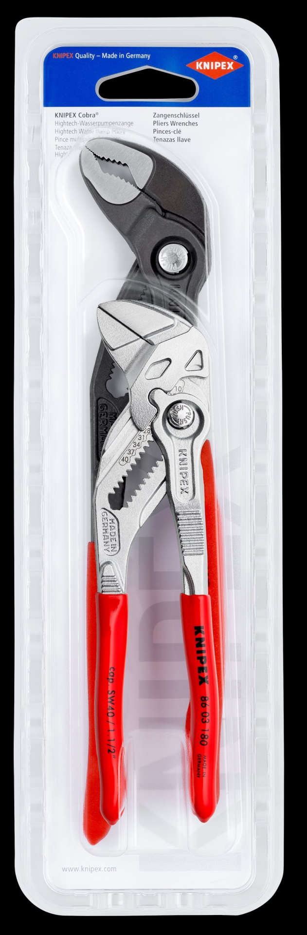 KNIPEX 2'li Fort Pense Seti Cobra+Rekor Tutucu Çeneli (003120V03)