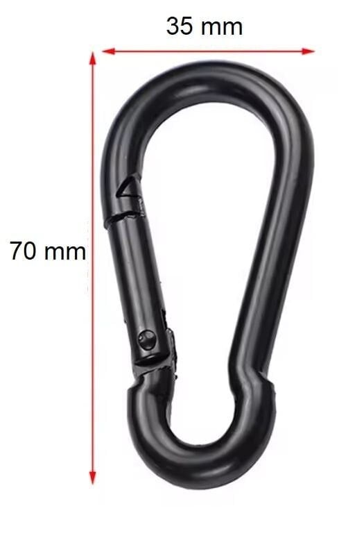 MEGPRO Boyalı Metal Kancalı Yaylı Karabina - Anahtarlık 7 mm