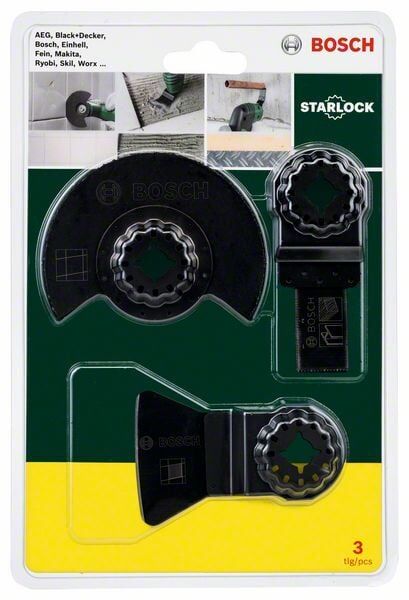 BOSCH Starlock Seramik İçin Raspa Makinası Seti 3 Parça (2607017324)