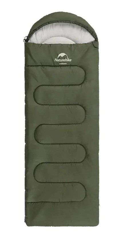 NATUREHIKE Y150L Pamuklu Uyku Tulumu -6 Derece (Yeşil-Sol)