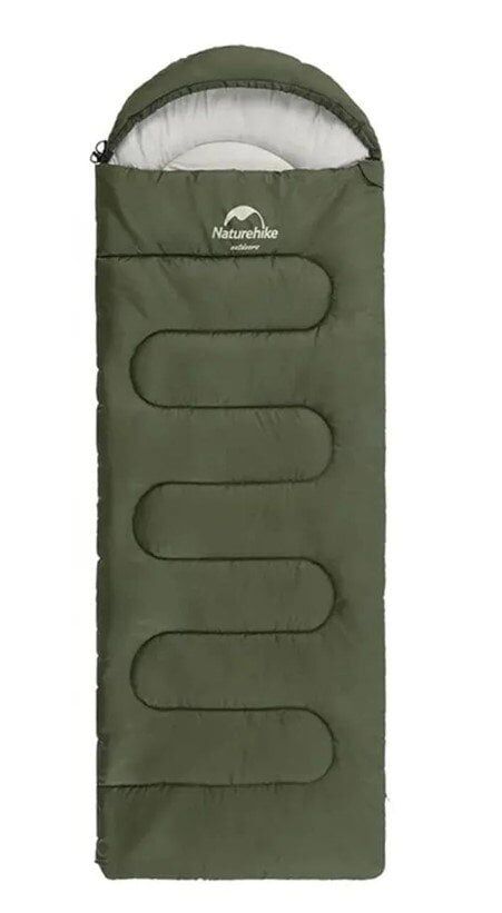 NATUREHIKE Y150L Pamuklu Uyku Tulumu -6 Derece (Yeşil-Sağ)
