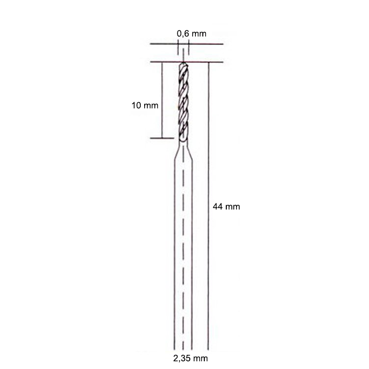 NEXON 5043 Gravür Seti İçin HSS Matkap Ucu 0.6 mm