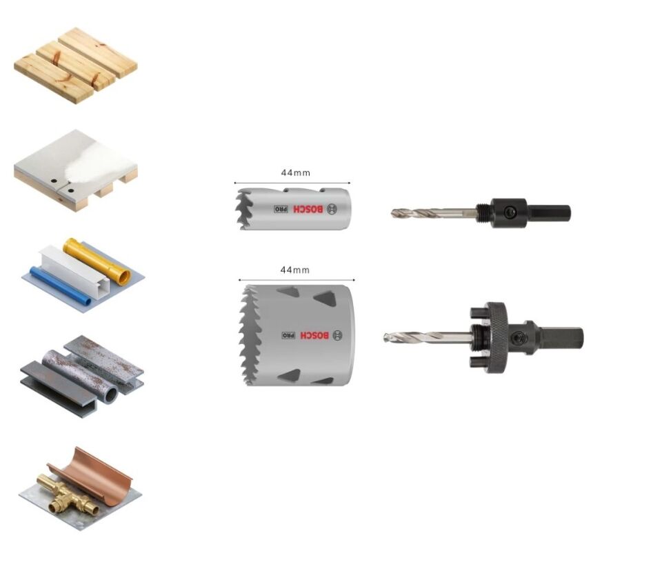 BOSCH 12 Parça HSS-Bimetal Panç Seti Ahşap ve Metal için