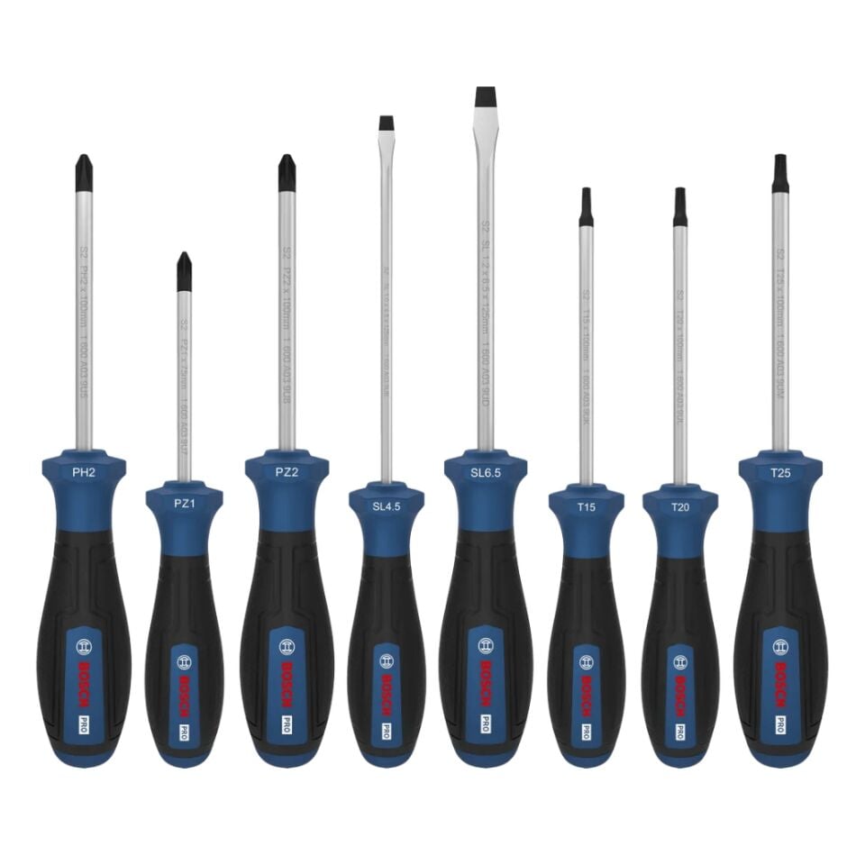 BOSCH PRO 8 Parça Tornavida Takımı PH/PZ/SL/TX