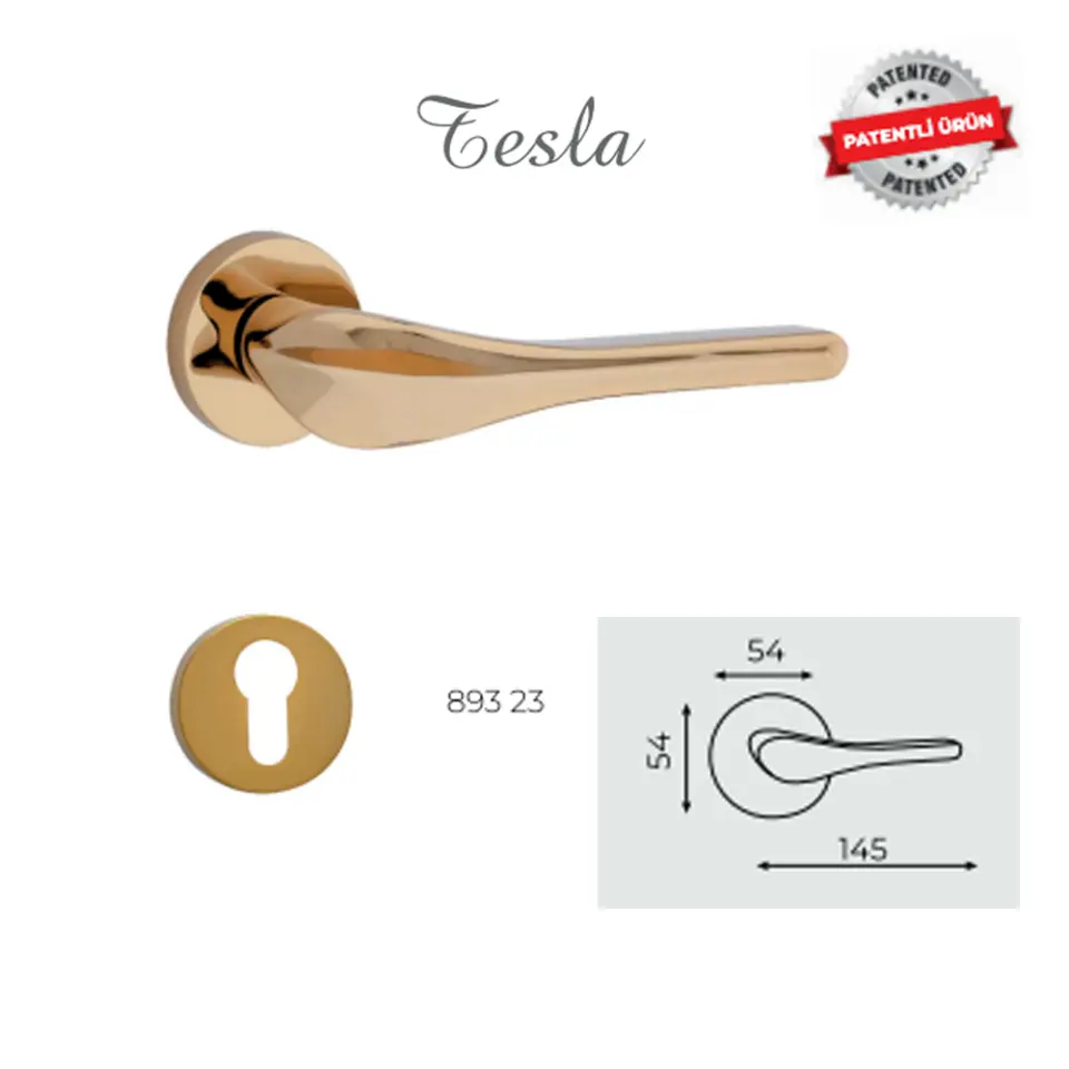 Tesla Lüx Kapı Kolu-Gold