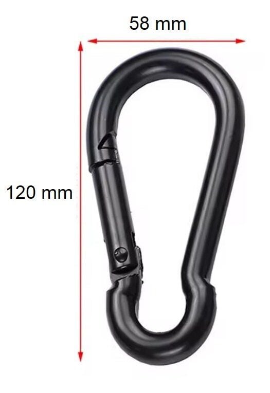 MEGPRO Boyalı Metal Kancalı Yaylı Karabina 11 mm