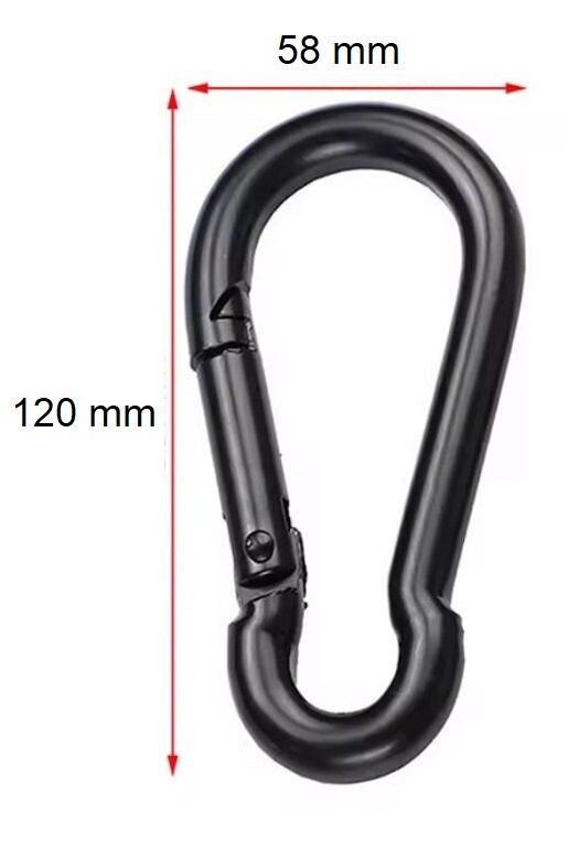 MEGPRO Boyalı Metal Kancalı Yaylı Karabina 11 mm