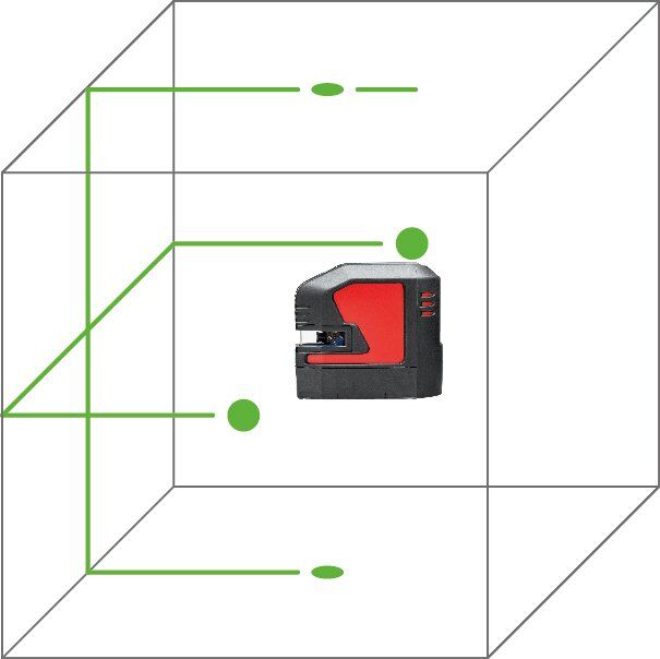 LEICA LINO L2P5G Şarjlı 4 Noktalı ve Şaküllü Çapraz Çizgili Yeşil Lazer Terazi