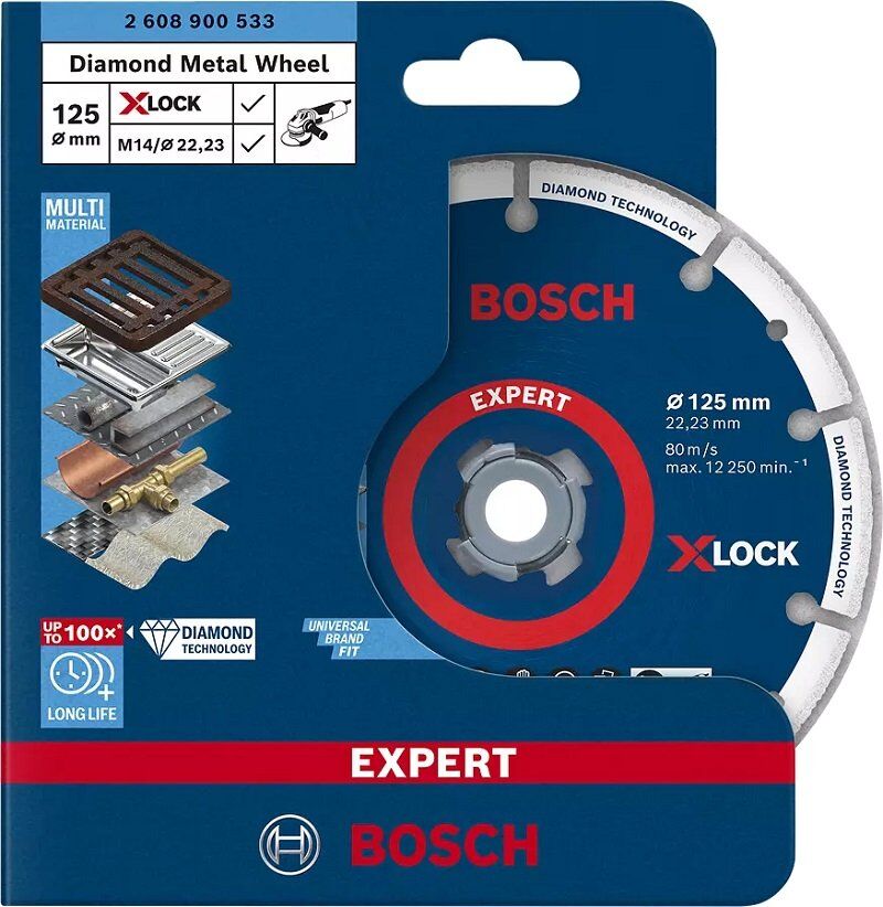 ﻿BOSCH Expert 125 mm Elmas Metal Kesme Diski X-LOCK