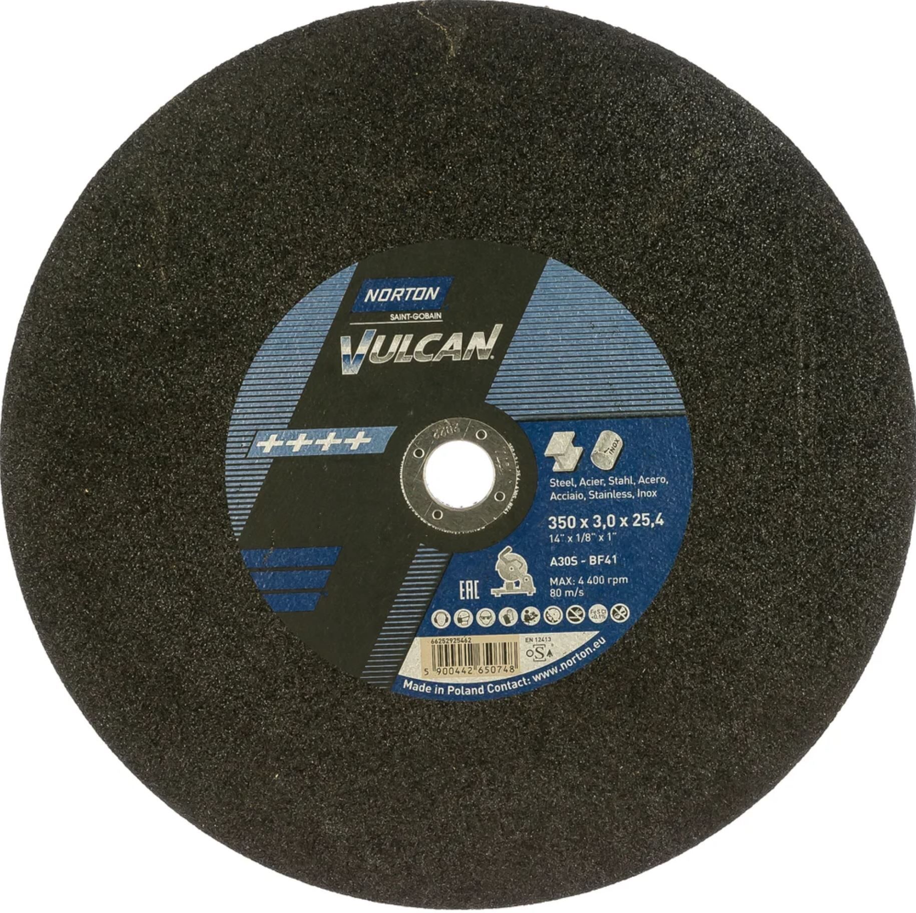 NORTON Vulcan 350 mm Metal Profil Kesme Taşı (66252925462)