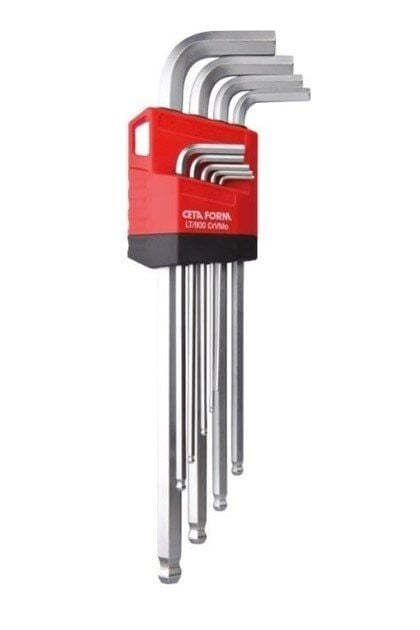 CETA FORM  LT/900 Topbaşlı L Uzun Alyan Anahtar Takımı 9 Parça