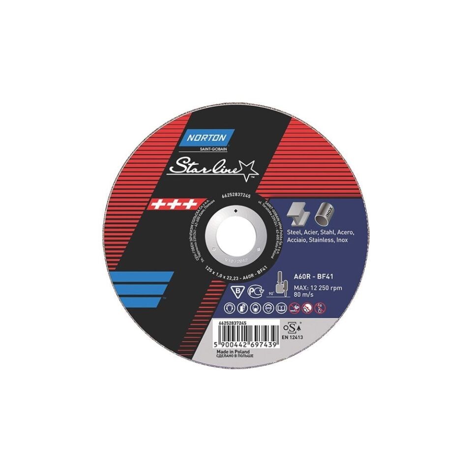 NORTON 180x2.5 mm Metal Kesme Taşı (Starline)
