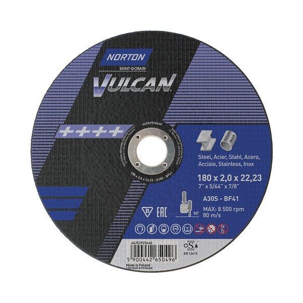 NORTON 180x2x22 mm Metal Kesme Taşı (Vulcan)