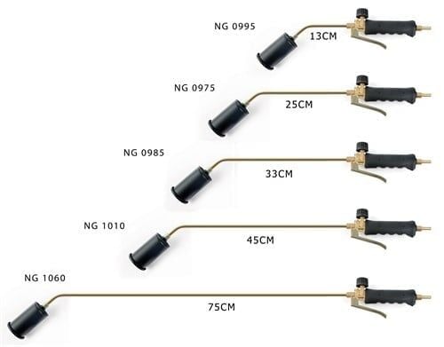 NURGAZ Propan Tav Ve Kaynak Takımı 57 mm Metal Başlıklı Tetikli 45 cm Boyun (NG 1010)