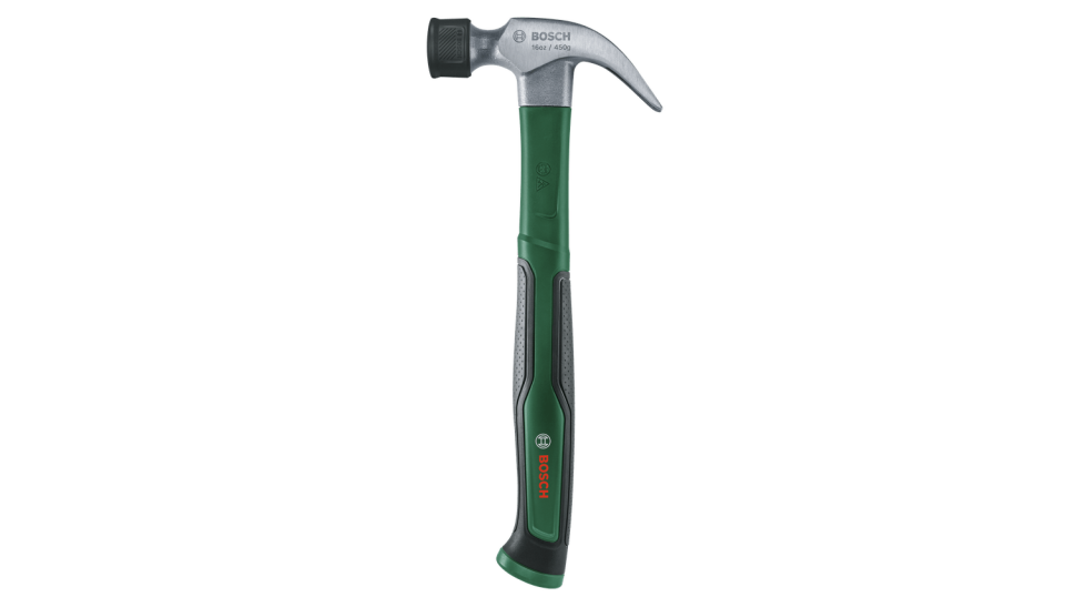 BOSCH 450 Gr Orta Boy Yuvarlak Başlı - Çatal Ağızlı Yumuşak Tamponlu Çekiç 16 OZ