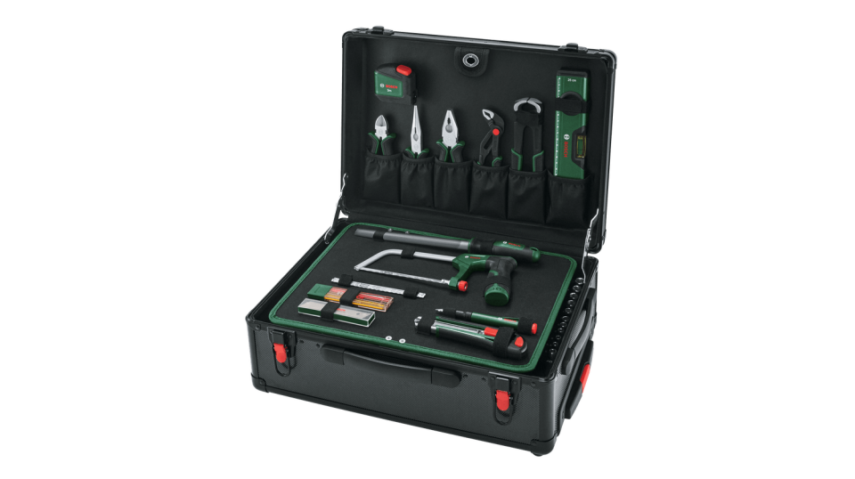 BOSCH 119 Parça Çok Amaçlı Montaj - Anahtar ve Lokma Seti Tekerli Valiz Çantalı