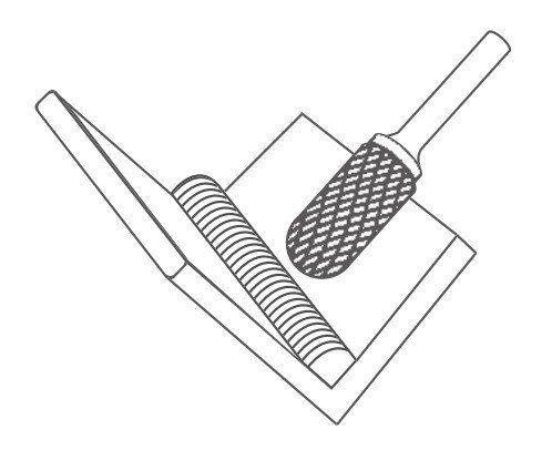 DW C Tipi Yuvarlak Başlı Silindir Elmas - Karbür Kalıpçı Freze Ucu 3.0 mm (Dremel Uyumlu)