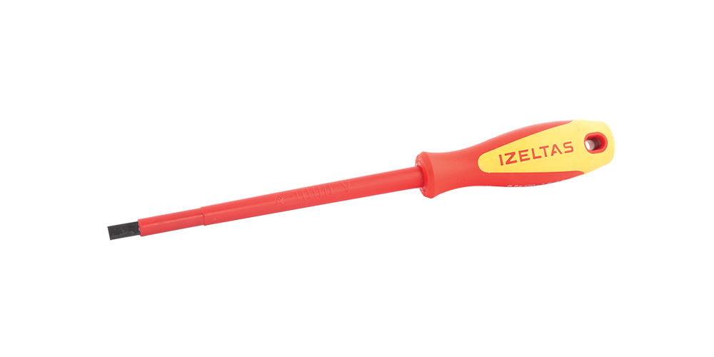 İZELTAŞ 1000V Düz Uç İzoleli Elektrikçi Tornavida 4x100 (4140 17 4100)
