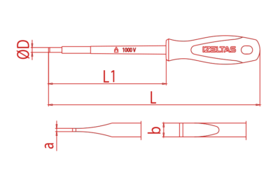İZELTAŞ 1000V İzoleli Elektrikçi Tornavida 6.5 x 150 mm (4140 17 6515)