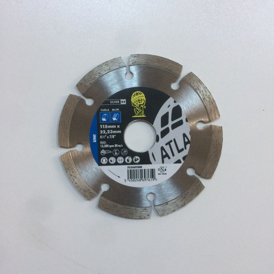 ATLAS Universal Soketli Beton İçin Elmas Testere 115 mm