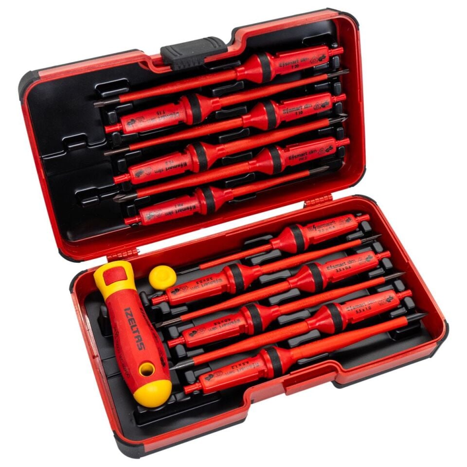 İZELTAŞ 1000 Volt Elektro Slim Tornavida Seti 14 Parça (14000005342)