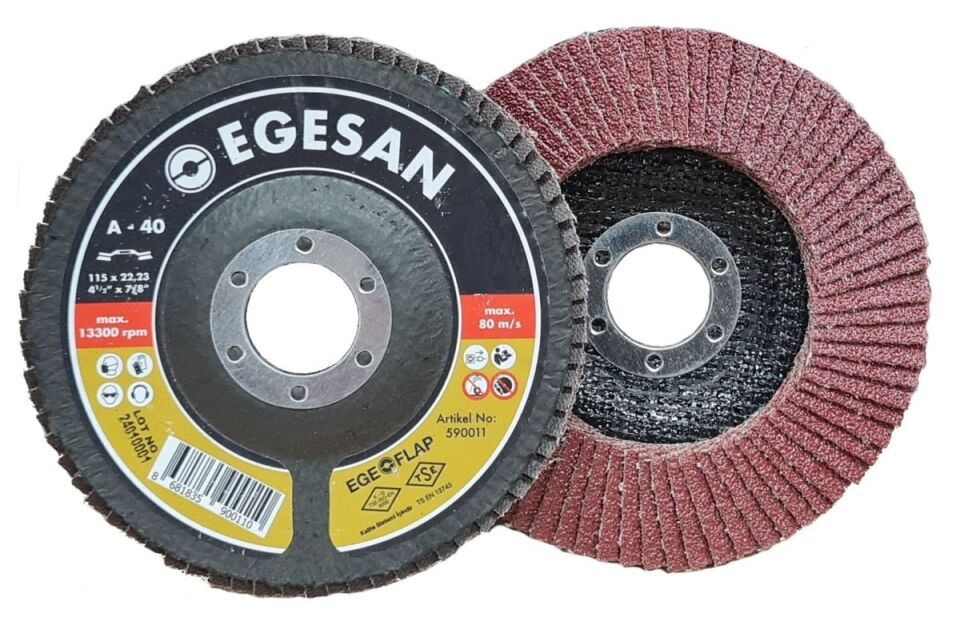 EGESAN Quality 115 mm Flap Disk Zımpara Al.Ox (Kum Seçiniz)