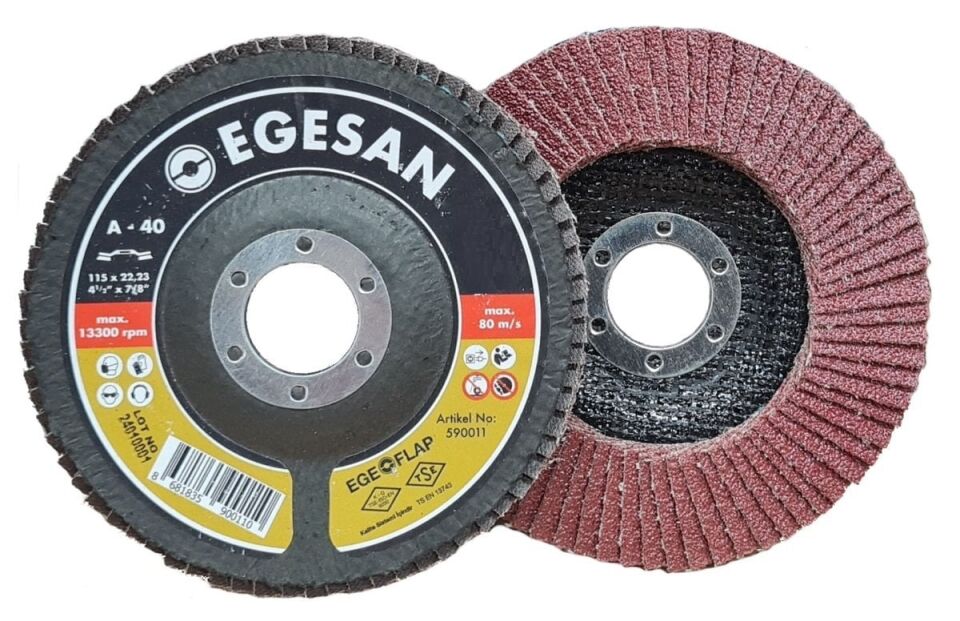 EGESAN Quality 115 mm Flap Disk Zımpara Al.Ox (Kum Seçiniz)