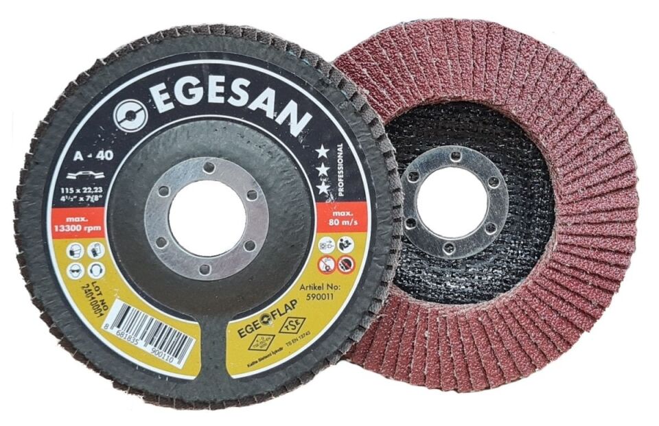 EGESAN Pro 115 mm Flap Disk Zımpara Al.Ox (Kum Seçiniz)