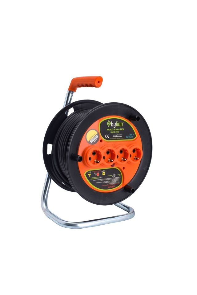 BYLION PMK Seyyar Plastik Makaralı Ara Kablo 220 Volt Termikli (Ölçü Seçiniz)