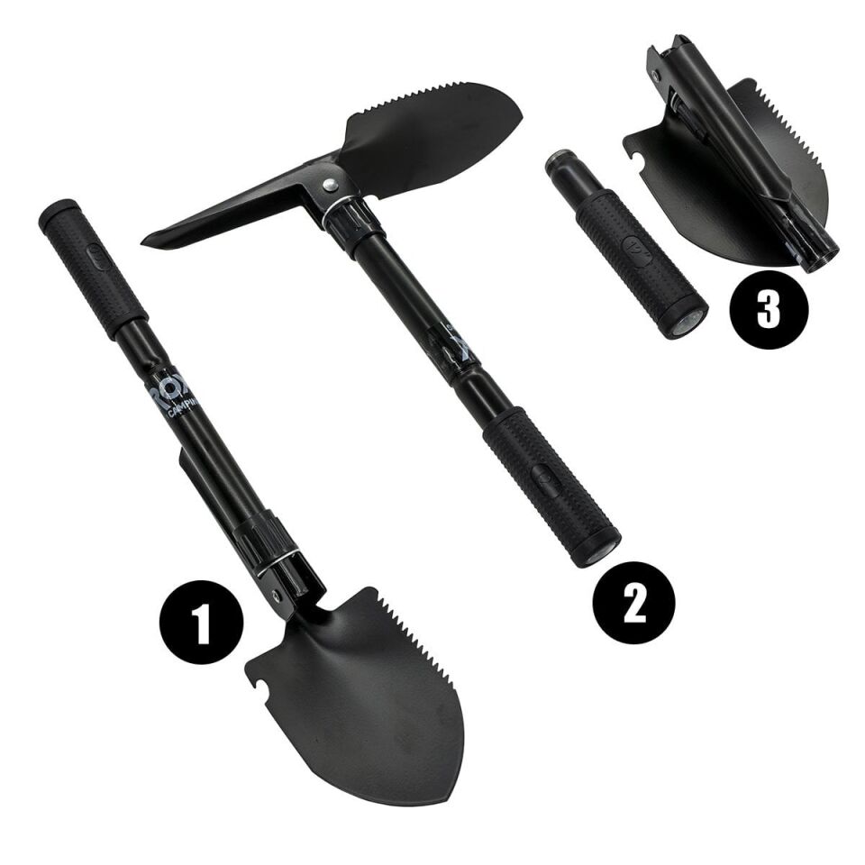 ROX Camping Pusulalı Katlanır Kamp Küreği 42 cm (153CAMP0106)