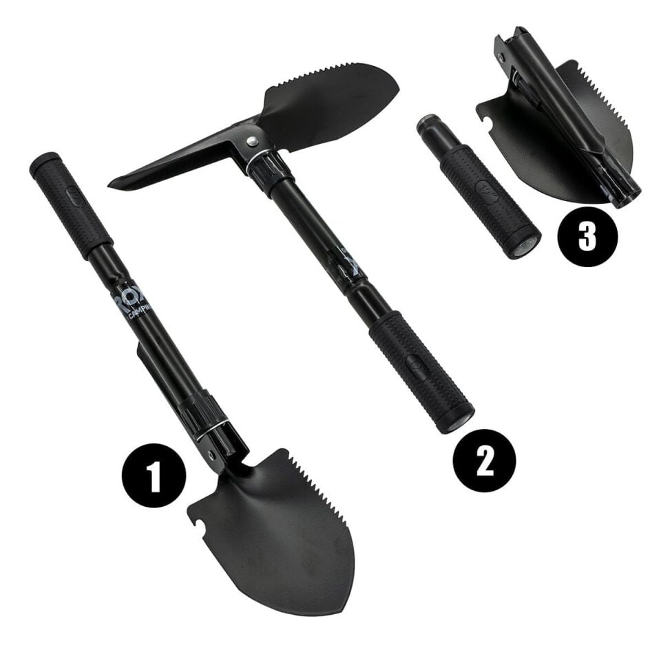 ROX Camping Pusulalı Katlanır Kamp Küreği 42 cm (153CAMP0106)