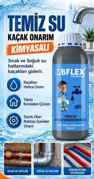 MBFLEX Temiz Su Kaçak Onarım Kimyasalı 1LT