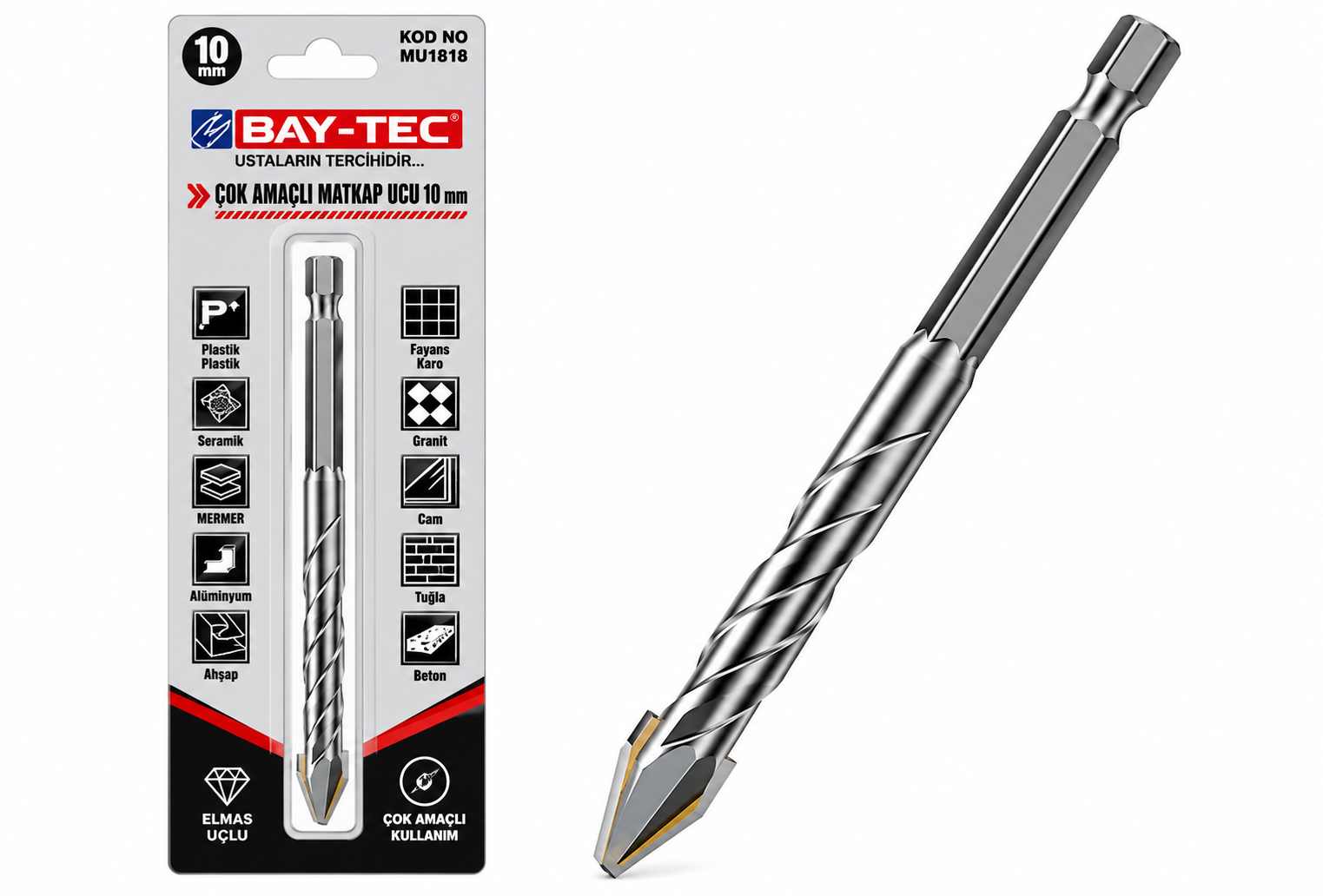BAY-TEC Çok Amaçlı Elmas Matkap Ucu 6 mm MU1814