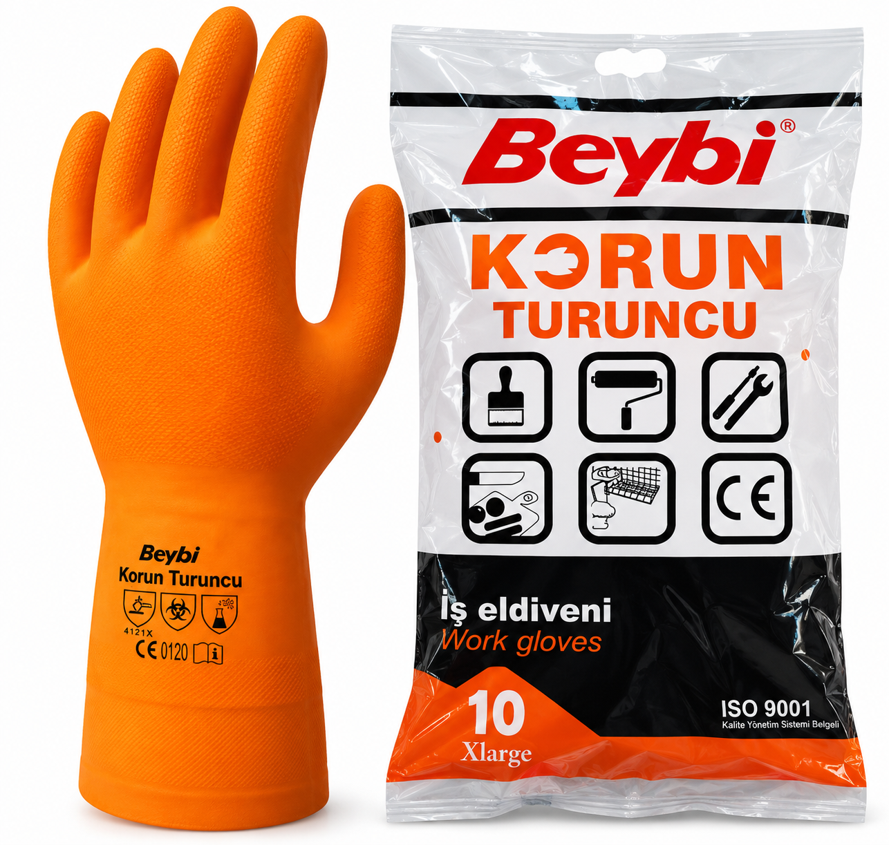 Beybi Korun Turuncu İş Eldiveni No: 10 (XL)