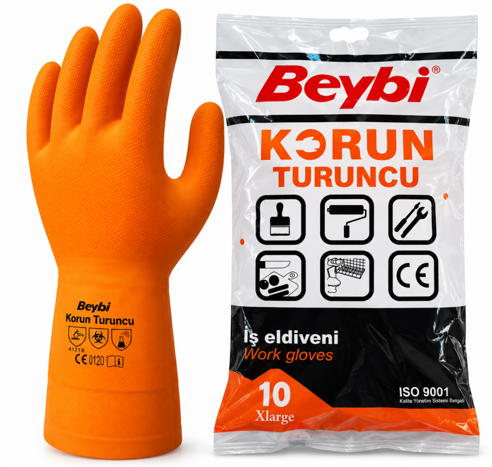 Beybi Korun Turuncu İş Eldiveni No: 10 (XL)