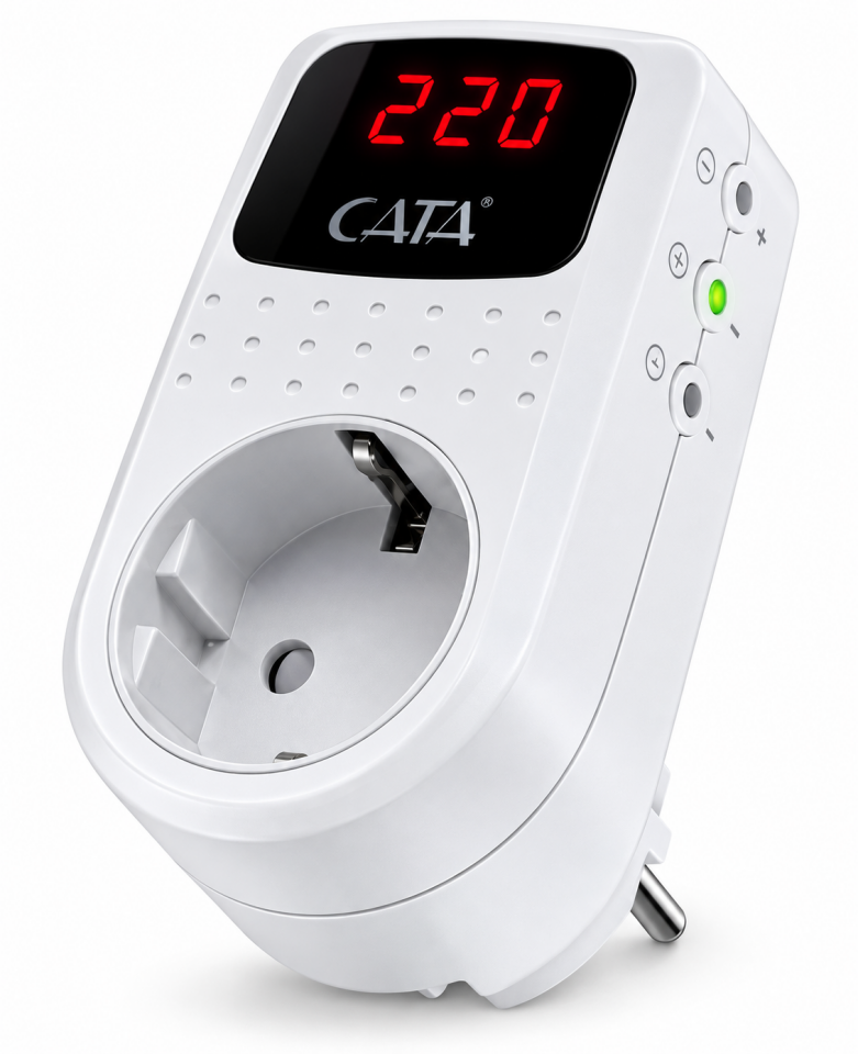 CATA CT-9197 Akım Korumalı Voltaj Regülatörlü Topraklı Priz