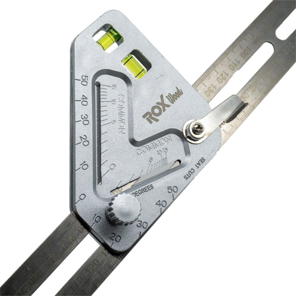 ROX Wood Çok Amaçlı Terazili Açılı Gönye 350 mm (153ROX0122)