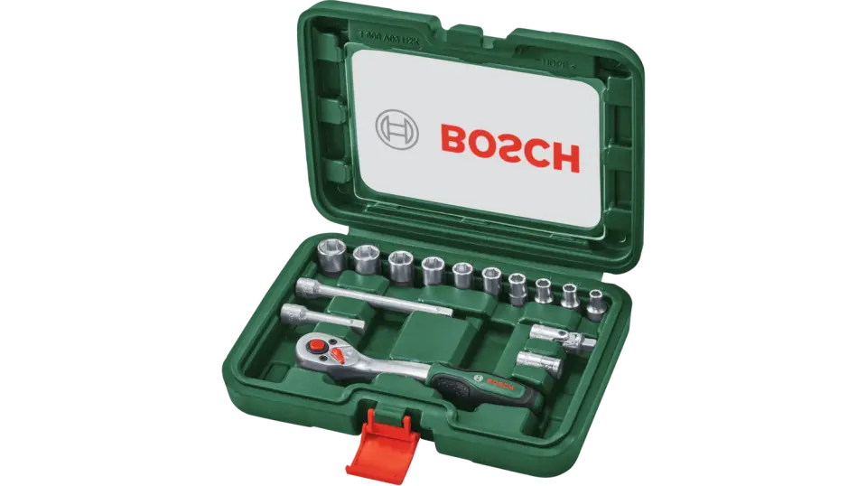 BOSCH 1/4'' Cırcır Lokma Takımı 15 Parça