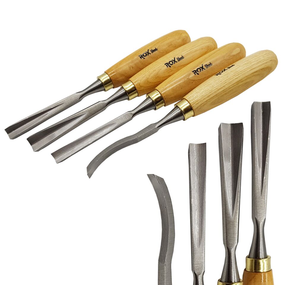 ROX Wood 4 Parça Ahşap Oyma Seti (15399076)